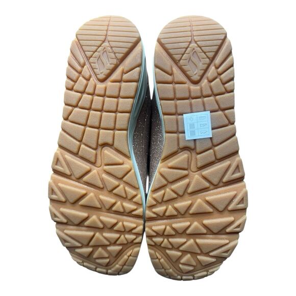 NWOT SKECHERS 9.5 AIR UNO GLITTER BOMB ROSE GOLD MEMORY FOAM SNEAKERS WOMEN - Picture 5 of 13